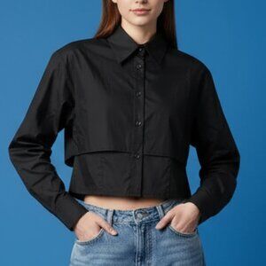 NWT REVOLVE & MINIMALIST lovers COMMENSE cropped black blouse XS
